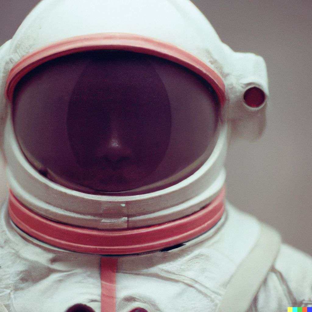 an astronaut, photograph taken on Kodak Gold 200 film